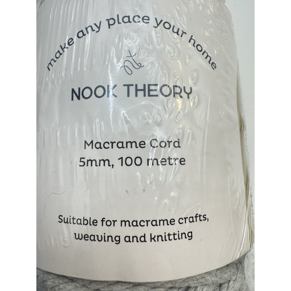 Macrame Cord 5mm Light Gray 3 Rolls 327 Yards Cotton Rope Lot 322A New - Picture 6 of 9